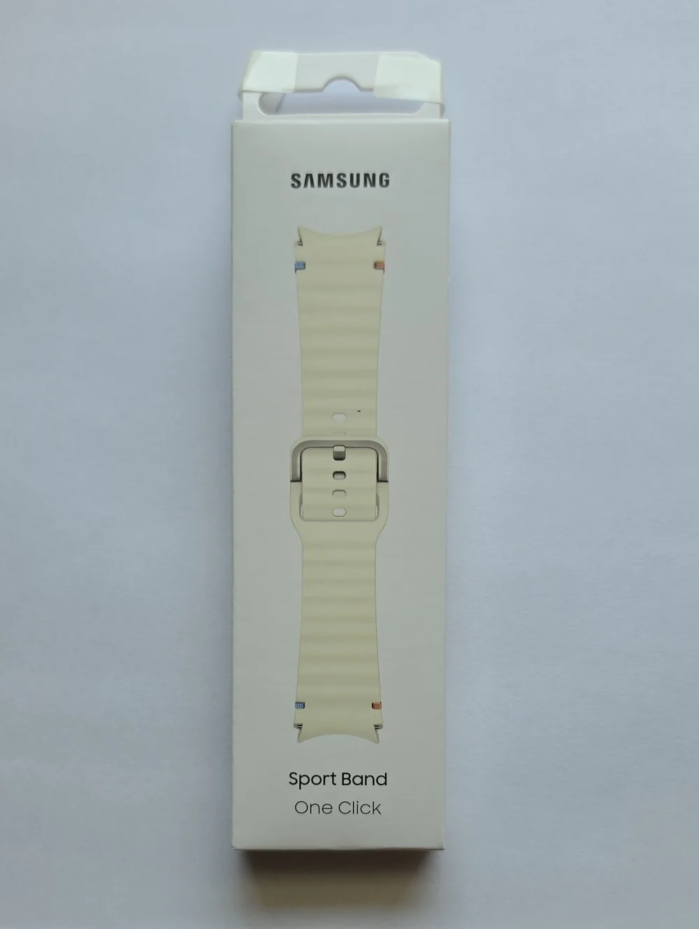 Samsung Galaxy Smartwatch Cream Sport Band Compatible Smartwatch Strap 20mm S/M